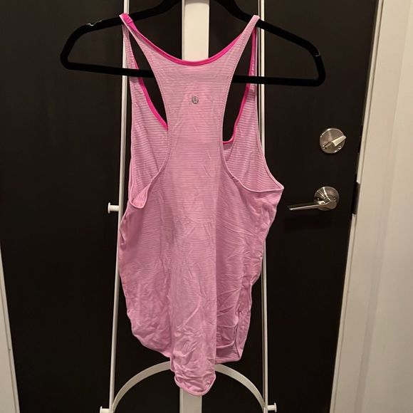 Lululemon pink tank with neon trim - size 8. Excellent condition - Picture 2 of 2